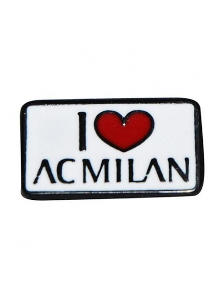 Distintivo in metallo smaltato con scritta MILAN